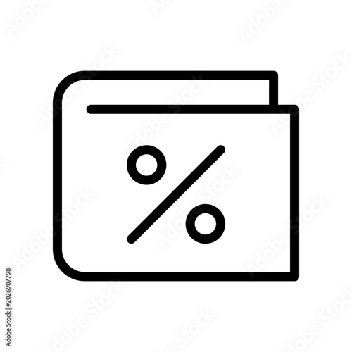 Money payment wallet and percentage discount sign for personal finance and business applications
