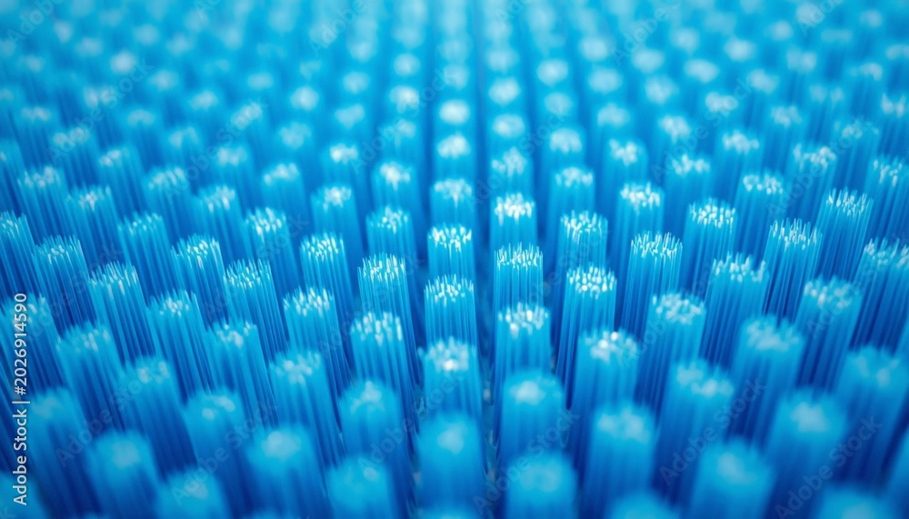Fototapeta premium This is a close up of a bunch of blue toothbrushes