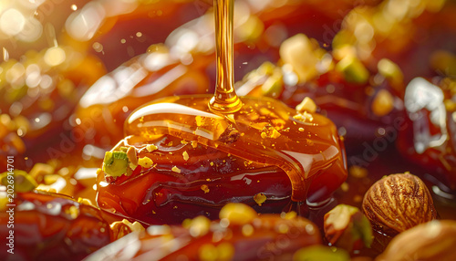 Sweet dates topped with honey