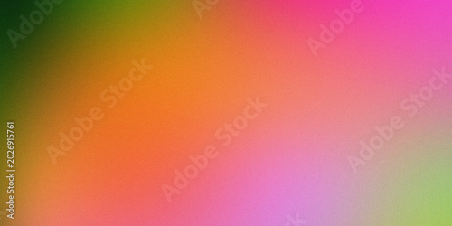 Abstract grainy gradient background with colorful orange pink and green mesh texture