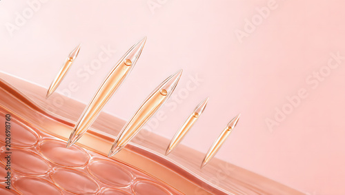 PDRN spicule transdermal delivery technology and regenerative skincare science illustration