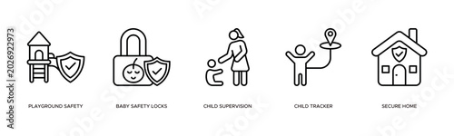 Photos Child Safety and Secure Environment icon illustration