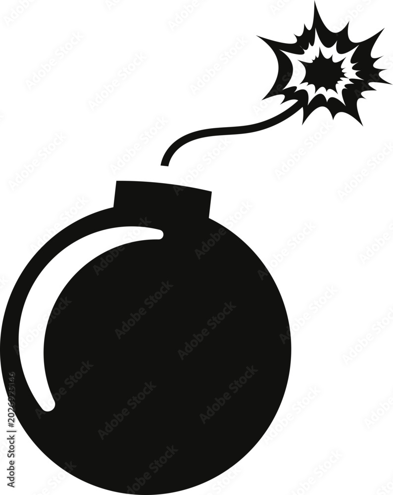 Fototapeta premium Exploding Bomb Icon