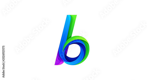 Vibrant multicolored number six in a playful, abstract style colorful