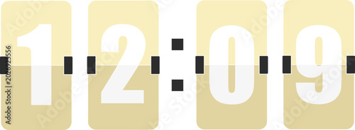 Schilderij op canvas Digital Clock Display at Noon