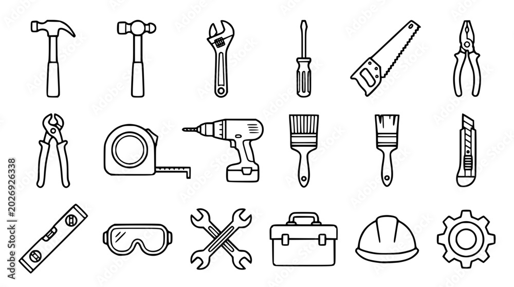Fototapeta premium Various tools and equipment for construction and repair work