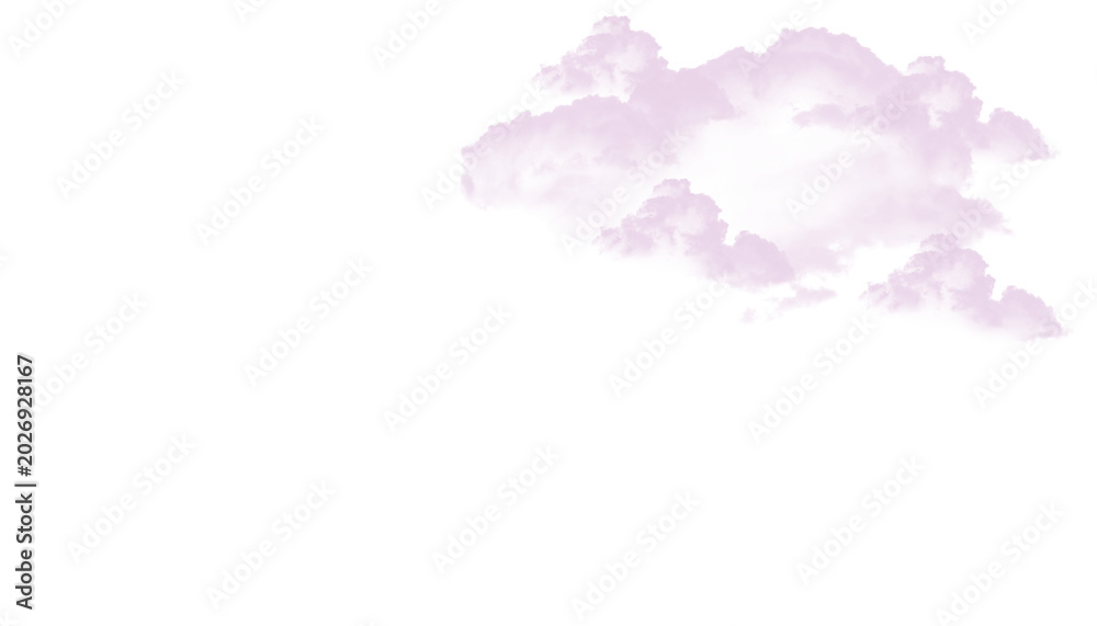 Fototapeta premium Pink Fantasy Cloud Isolated on Transparent Background