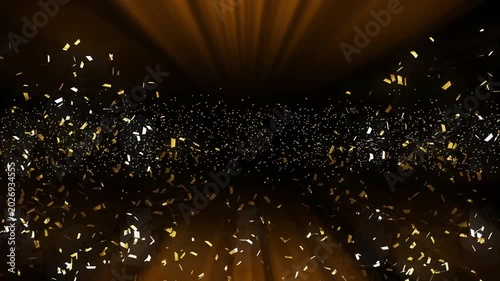 Edge sparks sparking metal foil forming, flowing inward, peaking, thinning into sparkle for stage