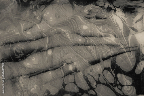 Photos Grey monochromatic marbled paper texture, antique bookbinding endpaper backgroun