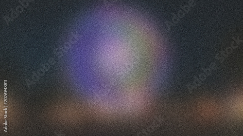 Tableau sur toile Glowing purple light with orange reflections on dark textured surface