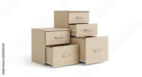 Minimalist beige modular storage cubes with open compartments, stacked asymmetrically