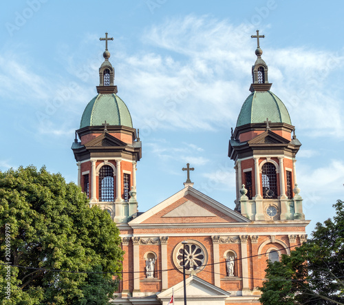A cross on top of a church tower