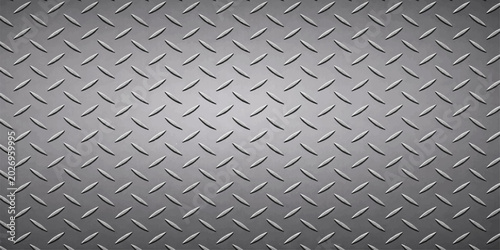 Obraz na płótnie Diamond Plate Steel Texture with Subtle Gradient, Metallic Industrial Pattern fo