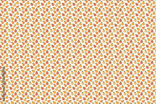 seamless pattern with orange dots, seamless pattern with some fruits