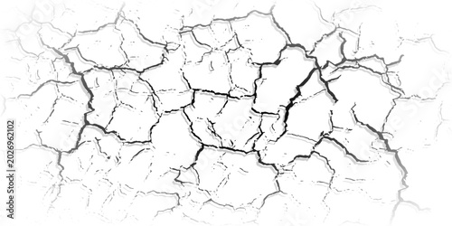Vector grunge cracked texture Transparent background. modern