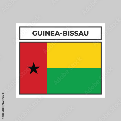 National Flag of Guinea-Bissau Illustration Design