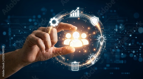 Human resources and talent management technology digital concept