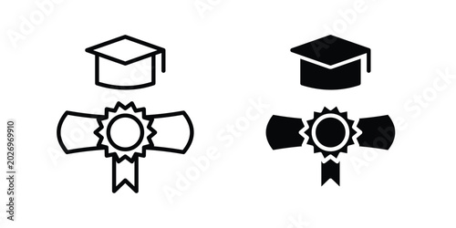 Bild auf Leinwand Degree icon for apps and websites. Vector symbols