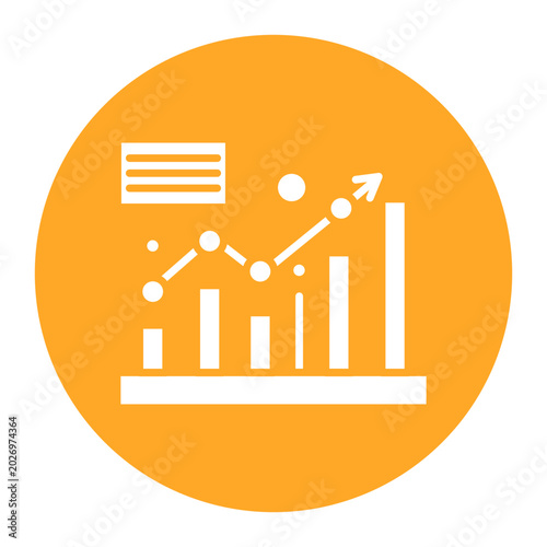 Tableau sur toile Histogram Icon