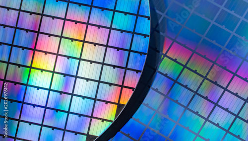 Canvas Print Silicon wafer for manufacturing semiconductor of integrated circuit