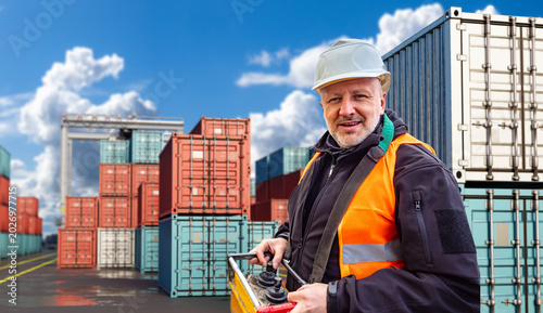 Logistics terminal. Port wo...