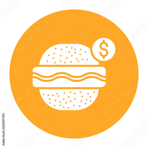 Cuadro en lienzo Budget Eating Icon