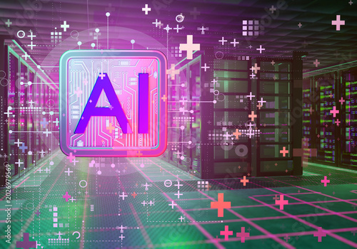 AI business technology. Art...