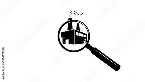 Tableau sur toile Equipment assessor, black isolated vector silhouette