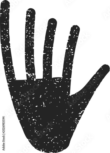 human hand open palm print silhouette