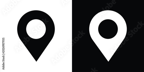 Quadro su tela Classic map pointer pinpoint vector icon