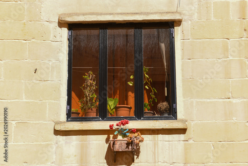 View at a window of Vittoriosa on Malta