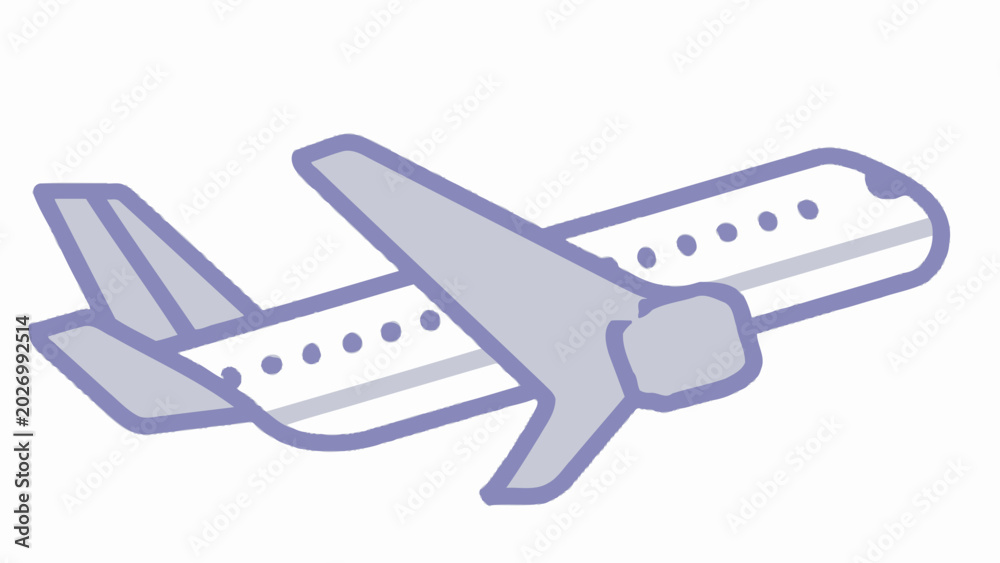 Naklejka premium Airplane icon, aircraft symbol, transportation logo, travel sign isolated on White Background