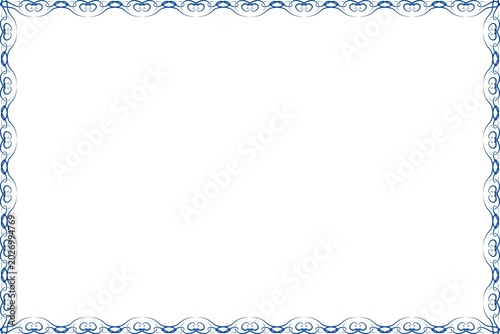 Simple Frame, Amazing Frame and Unique Border Frame, Blue Color Frame with White Background, Unique Art Design
