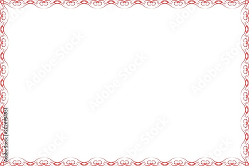Simple Frame, Amazing Frame and Simple Border Frame, Red Color Frame with White Background, Unique Art Design
