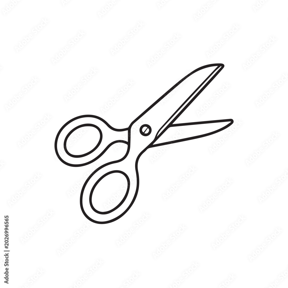 Fototapeta premium Scissors Outline Vector