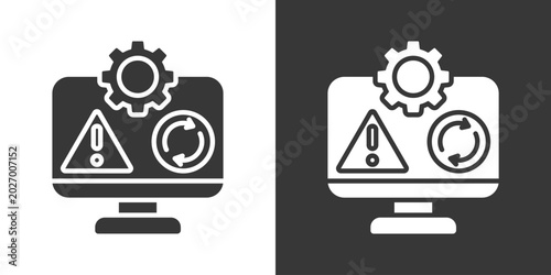 Photos Error 404 Icon Set Vector Collection Isolated In Black And White