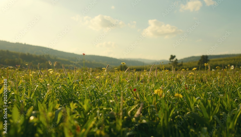 Fototapeta premium Abundant plant growth in isolated pastoral areas