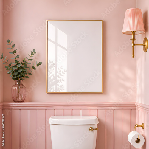 Bathroom Frame Mockup with Natural Light and Clean Spa Interior Styling
