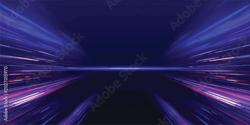 Foto Abstract digital background with blue and purple light streaks, abstract