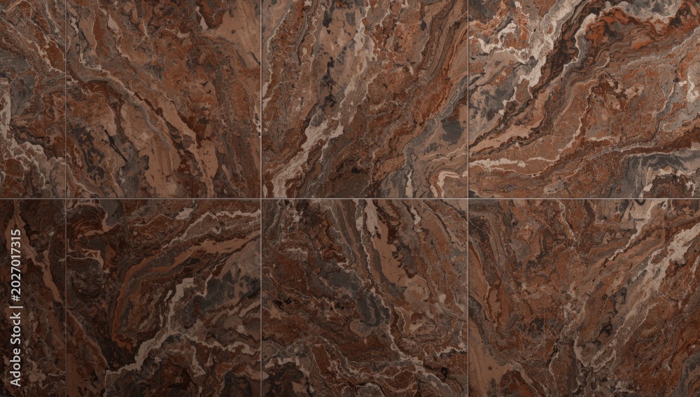 Obraz premium Brown marble tile texture with high detail for background surfaces