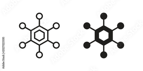 Fotografía Chart connected icon with editable stroke and solid design vectors