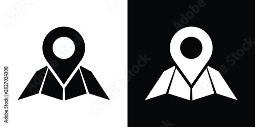 Cuadro en lienzo Map pin location icon vector
