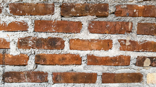 Foto old red brick wall. Background.