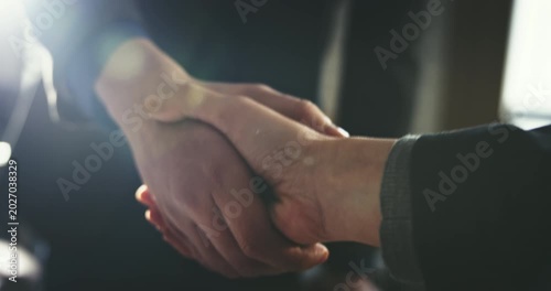 Business handshake in the office
