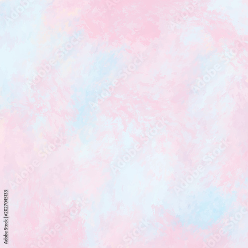 Soft pastel pink and blue watercolor abstract background with a dreamy, cloudy texture.