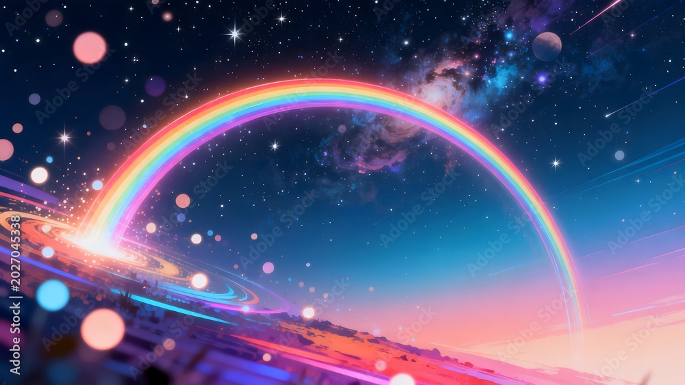Fototapeta premium Cosmic rainbow in space