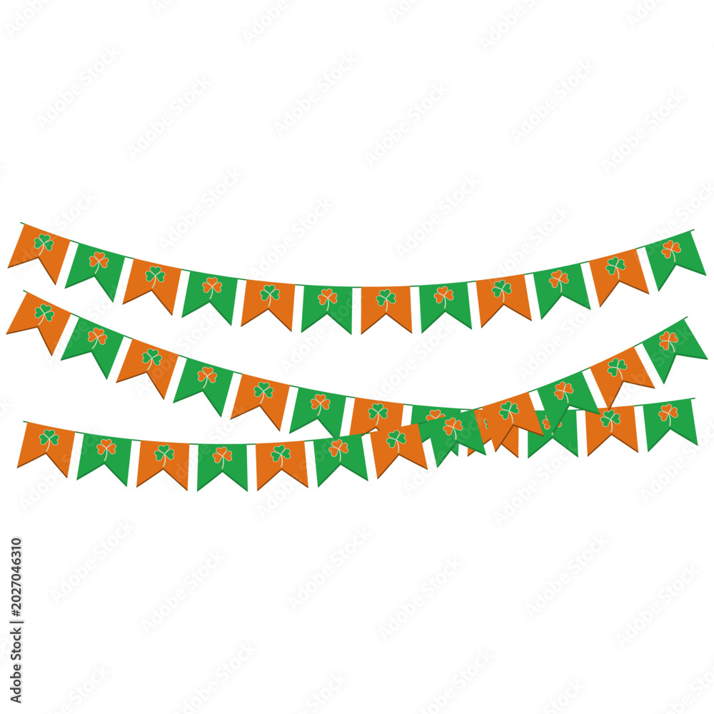 Fototapeta premium St. Patricks Day Flag Decoration