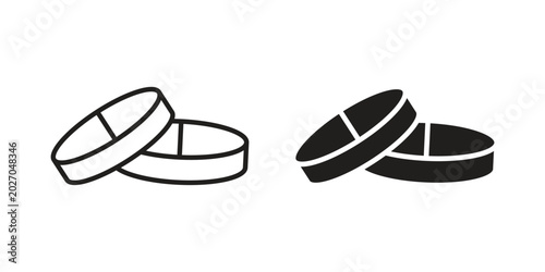 Medicine icon with editable stroke and solid design vectors