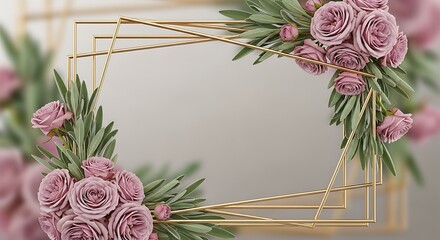 Vintage floral border frame for invitations greeting cards and photos