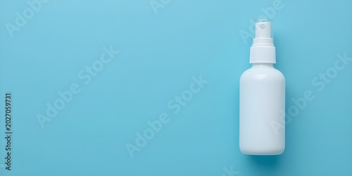 Healthcare and medicine concept with nasal spray bottle and empty space.